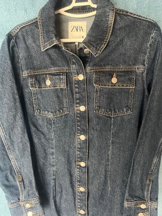 Cazadora tejana larga Zara