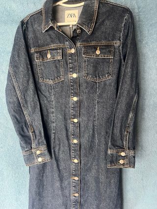 Cazadora tejana larga Zara