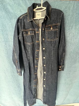 Cazadora tejana larga Zara