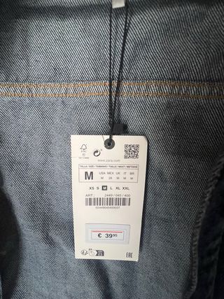 Cazadora tejana larga Zara