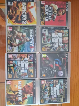 Lote 8 Giochi PS3: Far Cry, GTA, Max Payne, GT5