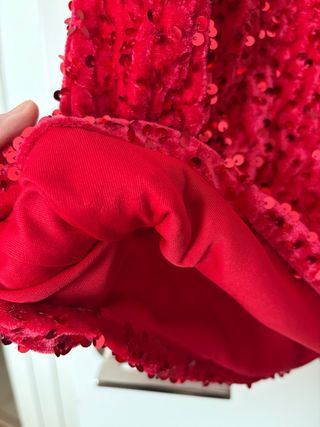 Vestido rojo lentejuelas