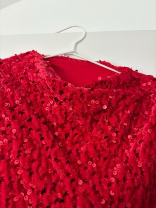 Vestido rojo lentejuelas