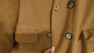 Abrigo chaquetón marrón camel talla 44