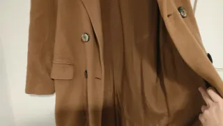 Abrigo chaquetón marrón camel talla 44