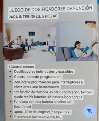 Set Enchufes Inalámbricos TEVION 5 Piezas