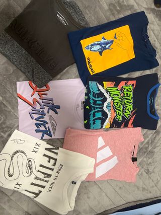 Lote 3 Camisetas Quiksilver, Mistral, Adidas