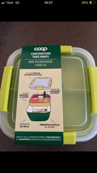 Contenitore porta vivande ermetico Coop 1500ml
