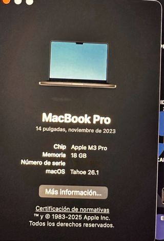 MacBook Pro M3 Pro 18GB RAM/512GB