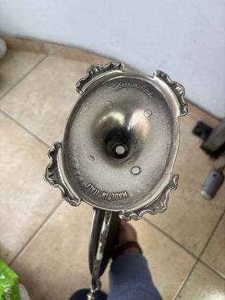 Espejo de mesa antiguo plateado