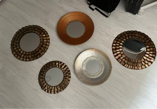 Set di 5 Specchi Decorativi Rotondi