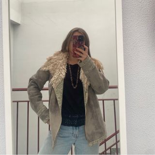 Abrigo Vintage cuero talla M