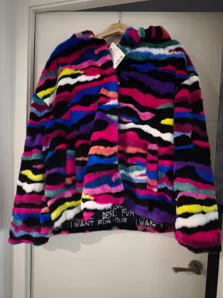 Abrigo multicolor talla 46 mujer