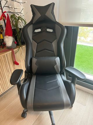 Silla Gaming Negra y Gris, nueva