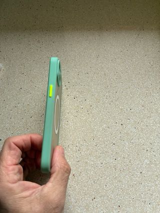 Funda iPhone 13 Transparente/verde con MagSafe