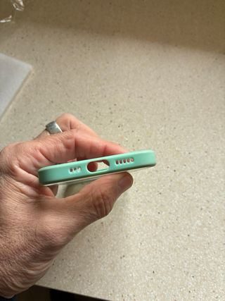 Funda iPhone 13 Transparente/verde con MagSafe