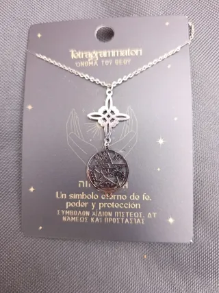 Collar Tetragrammaton Nudo Bruja Protección