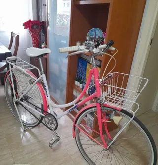Bicicleta Paseo Olanda Rosa y Blanca
