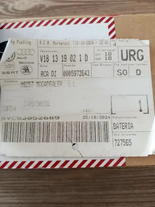 Batería VW 3G0-915-089-B Skoda Kodiak