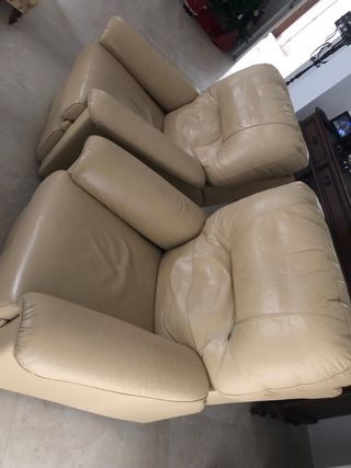 Conjunto Sofá y Sillones Salón Beige