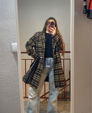 Abrigo Vintage oversize lana auténtica