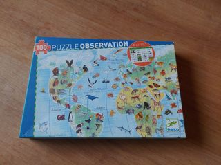 Puzzle Djeco 100 piezas Observación Animales