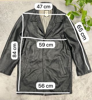 Cappotto Vera Pelle Vintage Nero