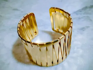 Bracciale rigido acciaio inossidabile dorato