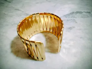 Bracciale rigido acciaio inossidabile dorato