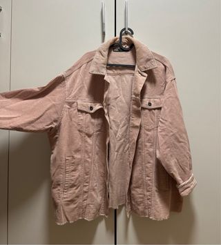 Chaqueta Zara Pana Oversize Rosa