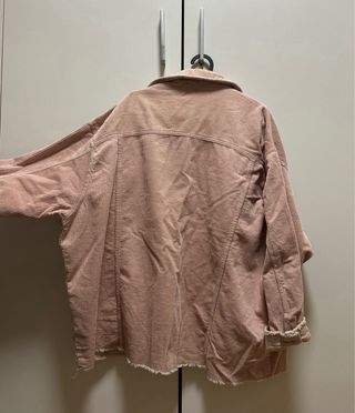 Chaqueta Zara Pana Oversize Rosa