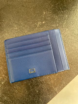 Portafoglio porta carte e soldi blu