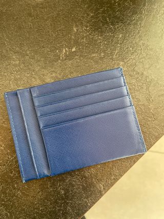 Portafoglio porta carte e soldi blu