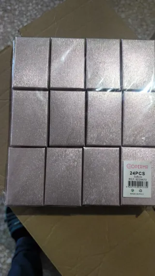 24 Cajas para regalo bisutería (morado/plateado)