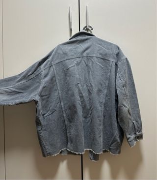 Chaqueta Zara Oversize Pana Azul