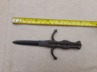 Antiche forbici-pugnale convertibili del XIX secolo. Rare.