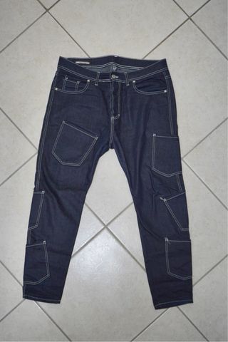 Jeans Cargo Blu Uomo