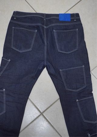 Jeans Cargo Blu Uomo