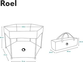Parque infantil hexagonal 86 cm