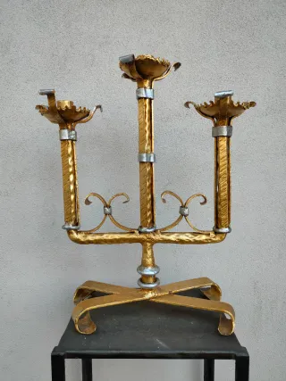 Coppia grandi candelabri Stile Brutalista