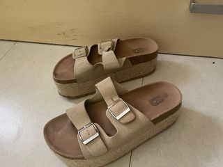 Sandalias con plataforma Bossanova Beige Talla 39