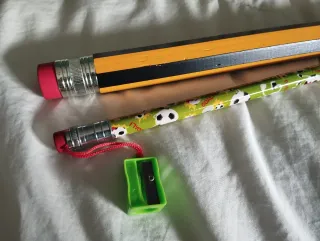 Lápices gigantes decorados