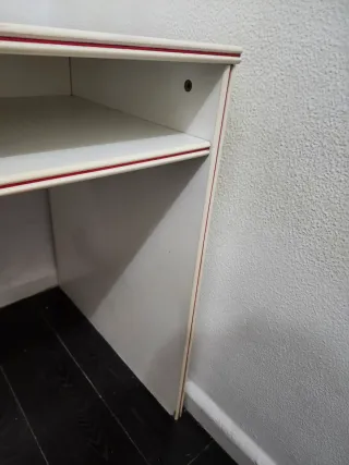 Mesa Escritorio blanco y rojo juvenil