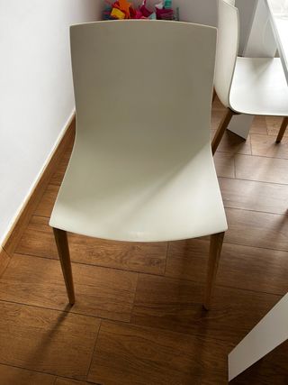 Lote 4 sillas comedor blancas alta calidad