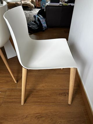 Lote 4 sillas comedor blancas alta calidad