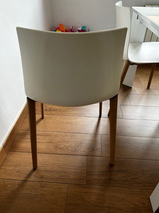 Lote 4 sillas comedor blancas alta calidad