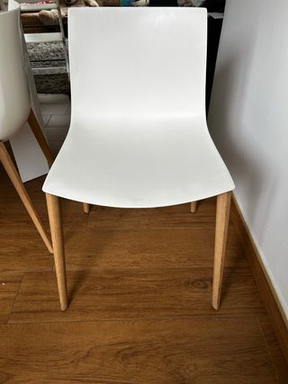 Lote 4 sillas comedor blancas alta calidad