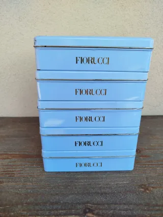 Set 5 scatole organizer metallo Fiorucci