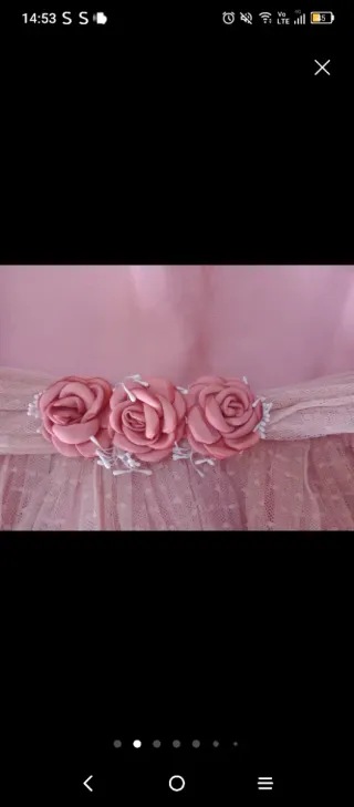 Vestido niña plumeti rosa palo