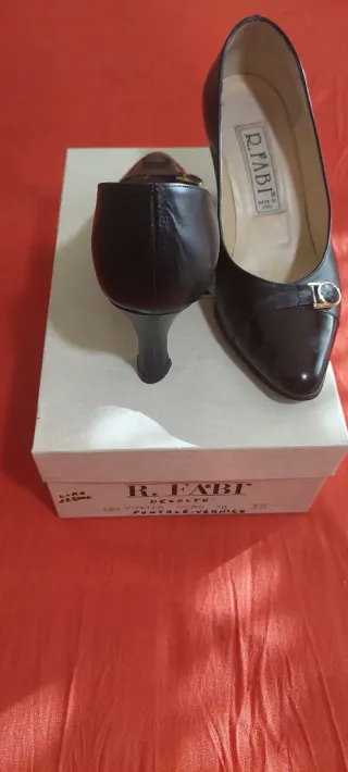 Scarpe R. Fabi Decolté Pelle Nera Tg 35